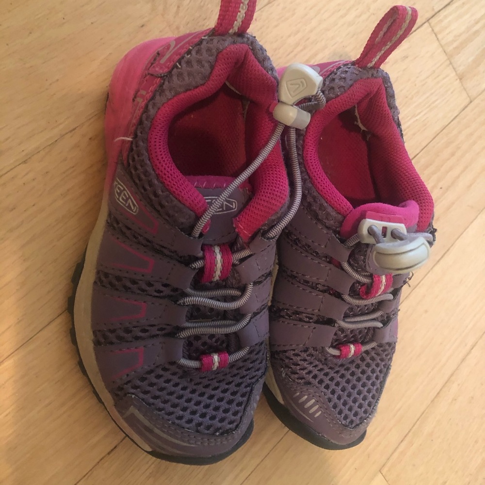 Girls Pink and Purple Keen Shoes Size 8c
